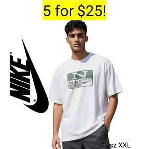 Nike White Cotton Graphic Tee Shirt SALE 5 for 25